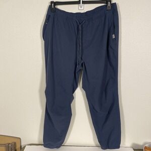 LL Bean Women's Large Hiking Pants Blue Lightweight Outdoors Nylon‎ Stretch X1